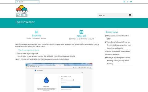 EyeOnWater - Save Water Santa Fe