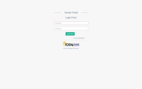 Login Form - Vendors Portal