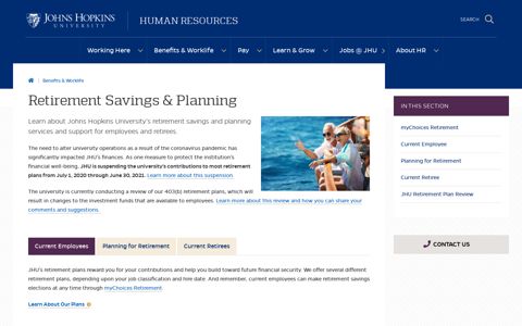 Retirement Savings & Planning - Johns Hopkins University ...