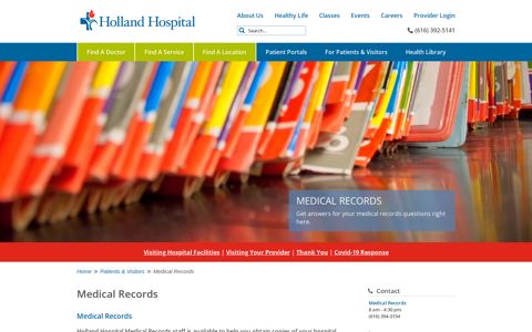 Medical Records | Holland Hospital