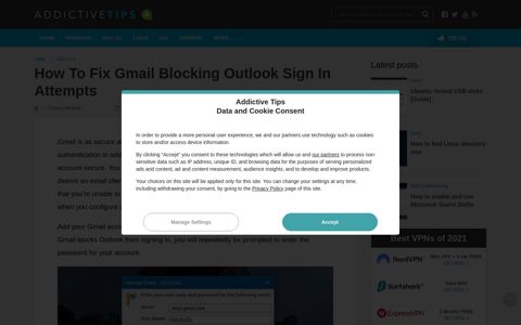 How To Fix Gmail Blocking Outlook Sign In Attempts