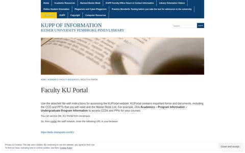 Faculty KU Portal « KUPP Of Information