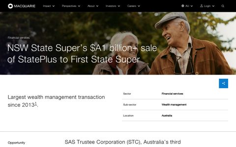 NSW State Super's $A1 billion+ sale of StatePlus to First State ...