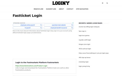 Fastticket Login ✔️ One Click Login - loginy.co.uk