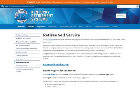 Retiree Self Service - Kentucky Retirement Systems