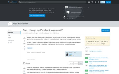 Can I change my Facebook login email? - Web Applications ...