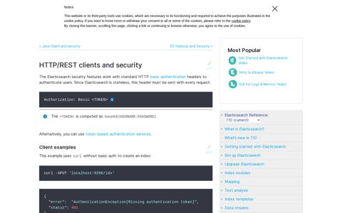 HTTP/REST clients and security | Elasticsearch Reference ...