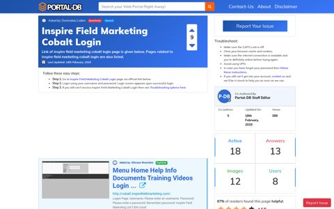Inspire Field Marketing Cobalt Login
