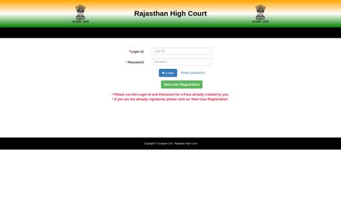 RHC SSO | Login - Rajasthan High Court
