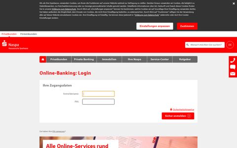 Online-Banking: Login - Naspa