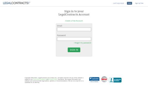 Sign In | LegalContracts