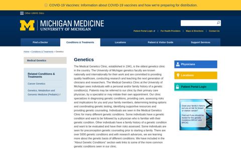 Genetics | Michigan Medicine