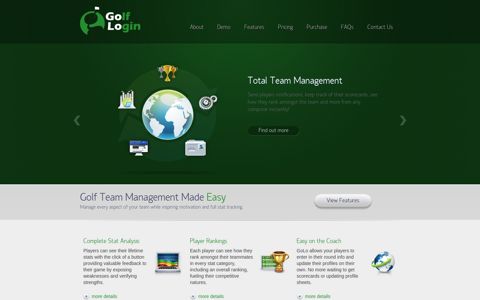 Golf Login Team Management & Statistics Software