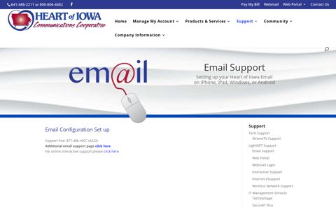 Email Support | Heart of Iowa