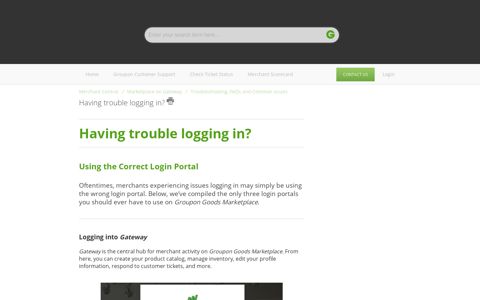Having trouble logging in? : Groupon Goods Marketplace