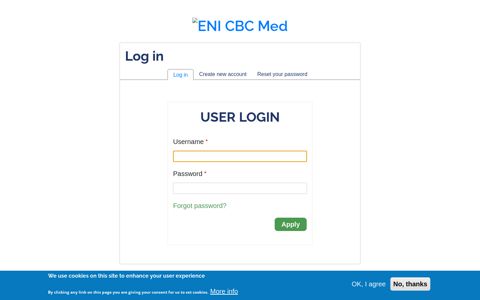 Log in | ENI CBC Med