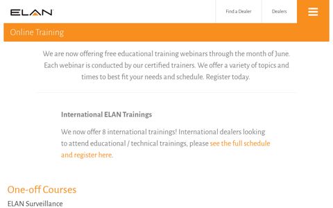 Online Training - Elan