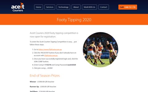 Footy Tipping 2020 - Aceit Couriers