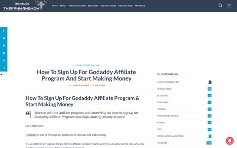 How to Sign Up for Godaddy Affiliate Program and Start ...