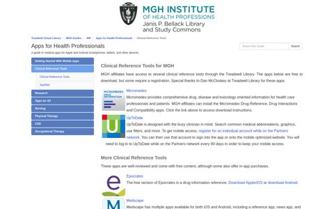 Clinical Reference Tools - Apps for Health Professionals ...