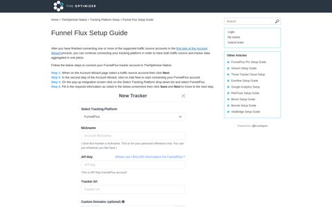 Funnel Flux Setup Guide - TheOptimizer - Support Portal
