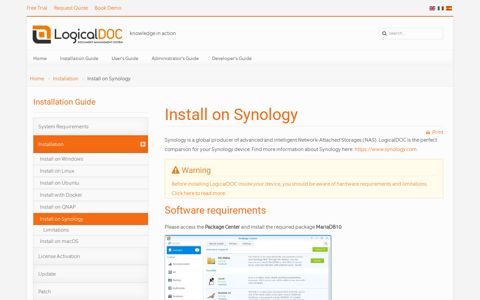 Install on Synology - LogicalDOC Documentation