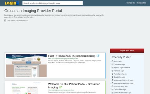 Grossman Imaging Provider Portal - Loginii.com