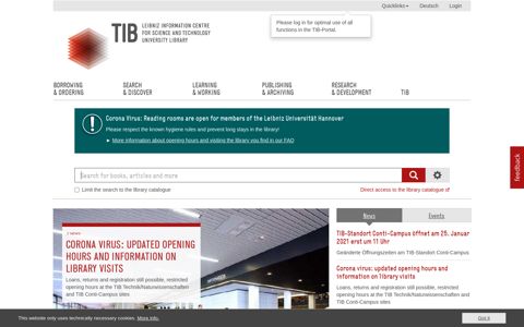 Home - Technische Informationsbibliothek (TIB)