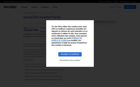 SatuitCRA Investor Portal | DocuSign