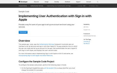 Implementing User Authentication with Sign in with Apple ...
