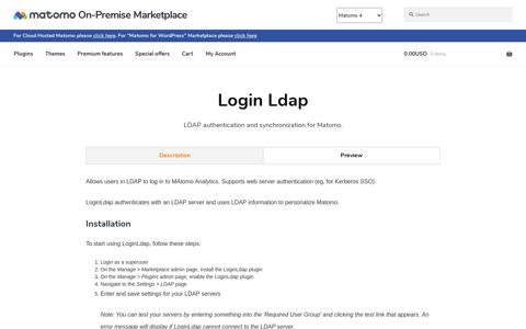 Login Ldap - Matomo Plugins Marketplace