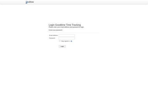 Login Goodtime Time Tracking