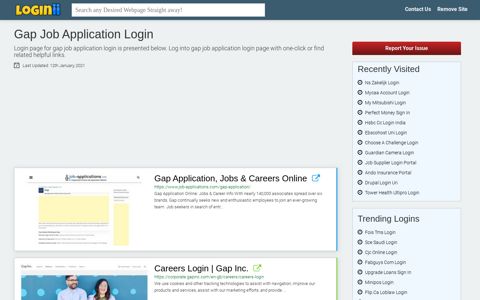 Gap Job Application Login - Loginii.com