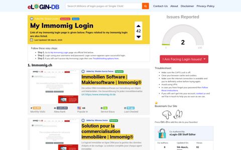 My Immomig Login - A database full of login pages from all ...