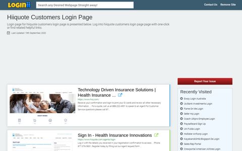 Hiiquote Customers Login Page - Loginii.com