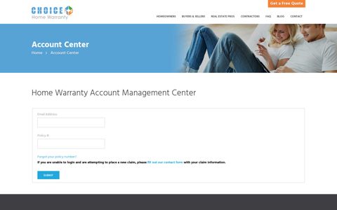 Account Center - Choice Home Warranty