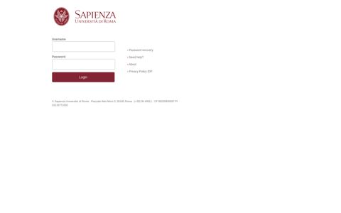 Online Services of Sapienza Universita' di Roma - Stale Request