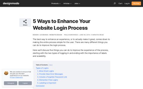 5 Ways to Enhance Your Website Login Process - Designmodo