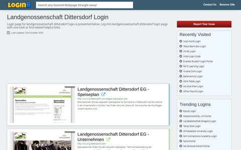 Landgenossenschaft Dittersdorf Login | Accedi ... - Loginii.com