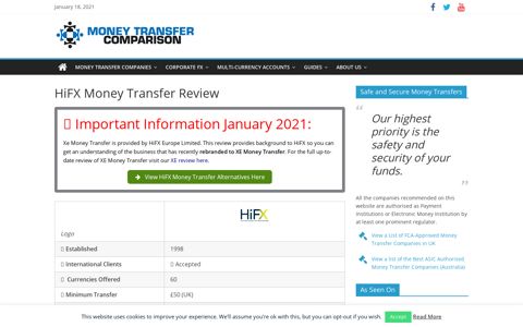 HiFX Money Transfer Review 2020 - Is HiFX Any Good ...