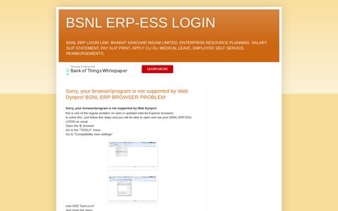 BSNL ERP-ESS LOGIN