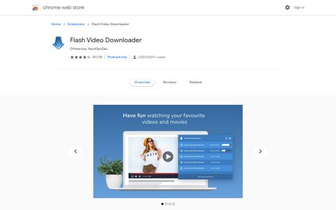 Flash Video Downloader - Google Chrome - Download the ...