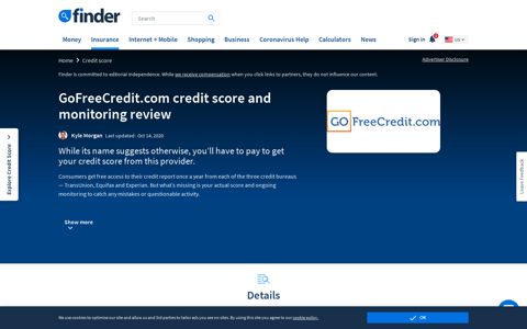 GoFreeCredit credit monitoring review 2020 | finder.com
