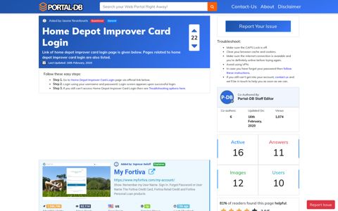 Home Depot Improver Card Login - Portal-DB.live