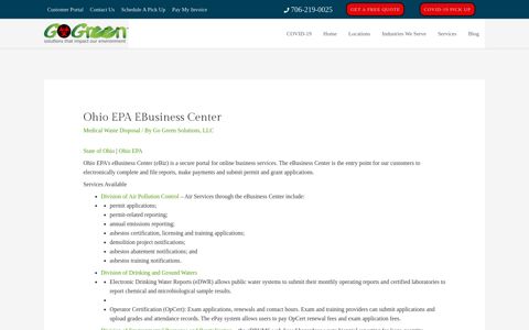Ohio EPA eBusiness Center » Go Green Solutions, LLC ...