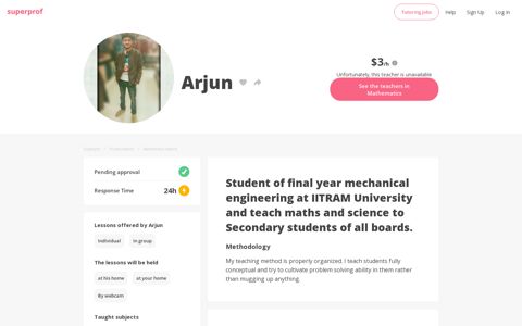Student of final year mechanical engineering at IITRAM ... - Superprof