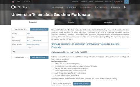 Università Telematica Giustino Fortunato | Admission | Tuition ...