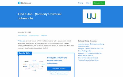 Universal Jobmatch - How to Advertise a Job, FAQS Answered