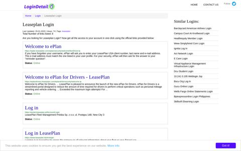 Leaseplan Login Welcome to ePlan - https://eplan.leaseplan ...