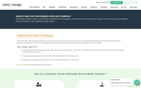Single Sign On(SSO) solution for Edward Don and Company ...